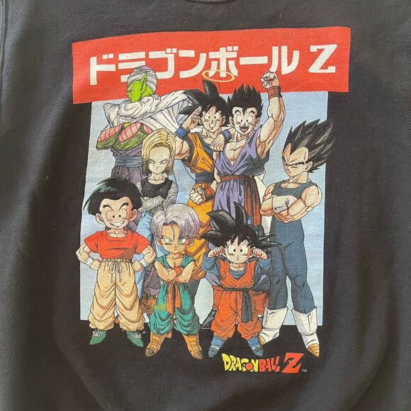 Dragon Ball Z Sleeveless Sweater Sz L Black Graphic Print Please Read - Picture 5 of 11